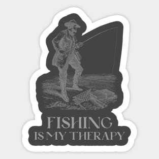 Fishing is my therapy 6 Sticker